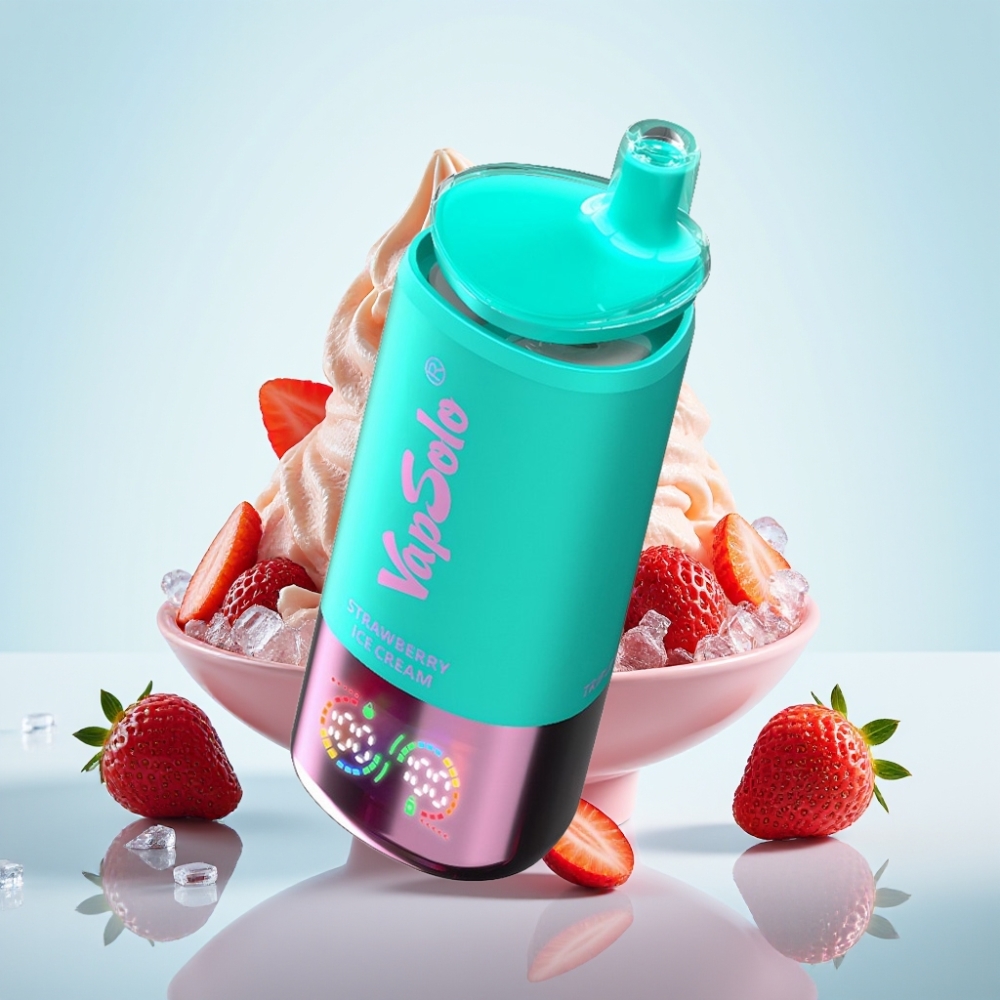 VapSolo Triple 30000 Puffs 40ml Mansikkajäätelö Type-C