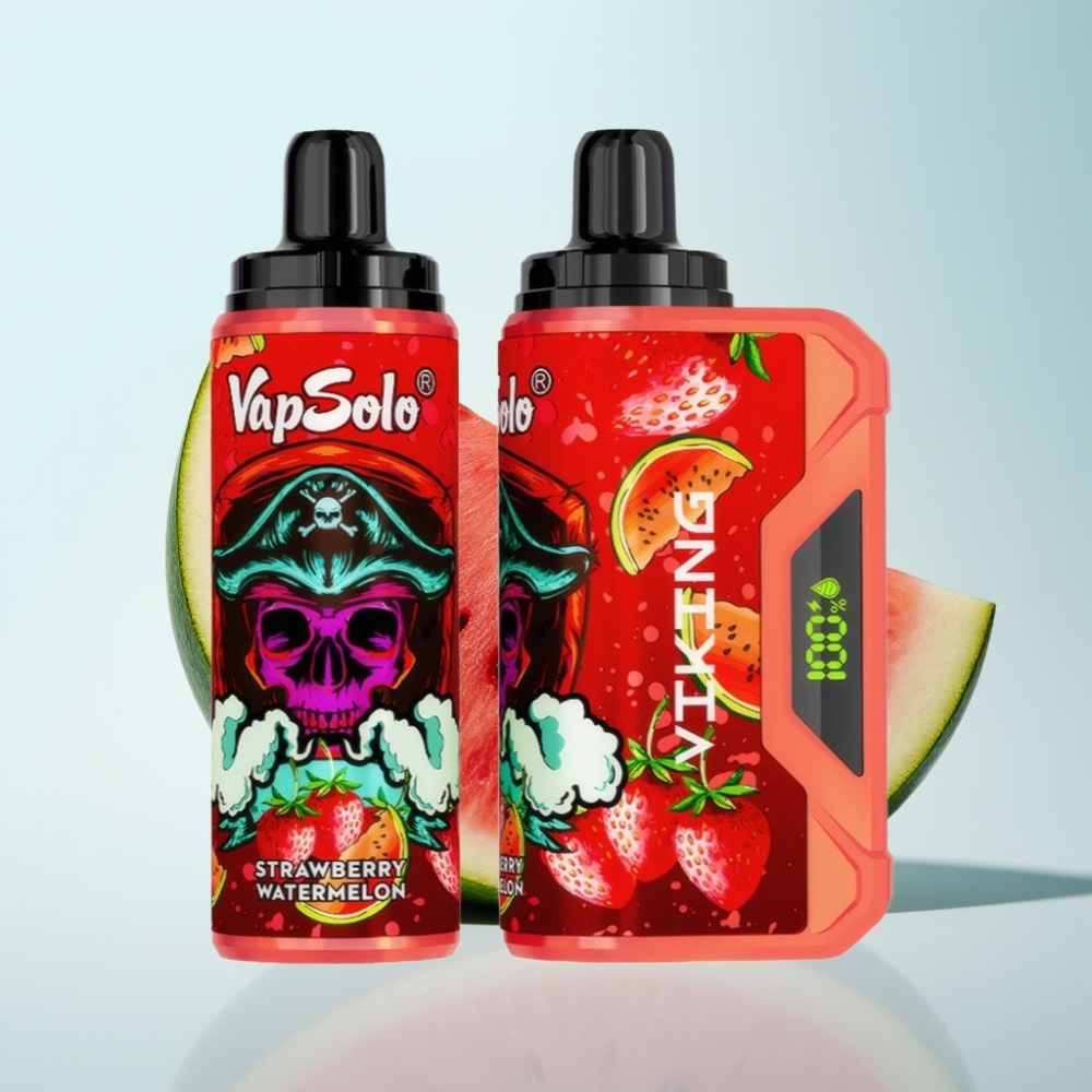 VapSolo VIKING 12000 Puffs 22ml Type-C Mansikka-Arbuusi