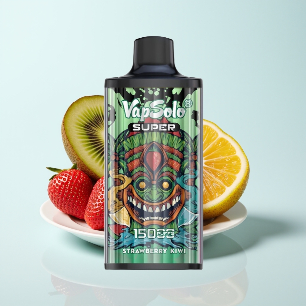 Vapsolo Super 15000 Puffs Disposable Vape Mansikka-Kiivi 40ml 850mAh Type-C