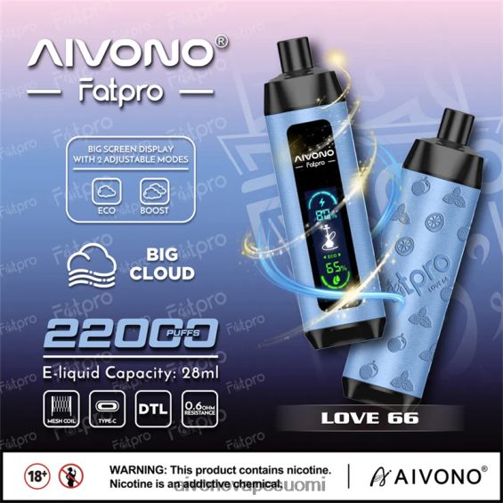 rakkaus 66 Aivono Fatpro 22000 V6D0ZD6 | Aivono Vape Suomi