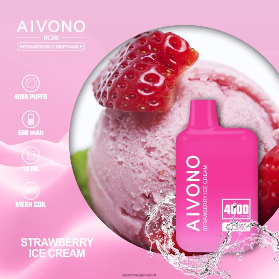 mansikkajäätelöä Aivono AIM BOXX 4000 V6D0ZD221 | Aivono Vape Suomi
