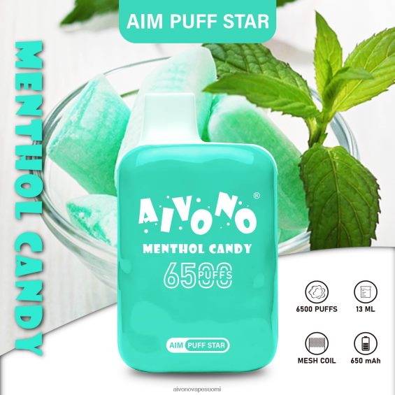 mentoli karkkia Aivono AIM PUFF STAR 6500 V6D0ZD295 | Aivono Suomi