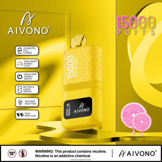 vaaleanpunainen sitruunajää Aivono AIM magic 15 000 V6D0ZD61 | Aivono Vape Suomi
