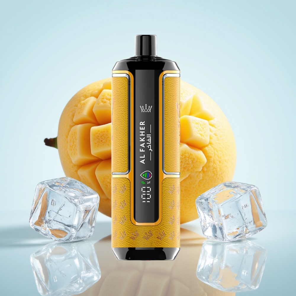 Al Fakher Crown Bar 15K Hypermax Disposable Vape Kit 22ml, 15K tupaa, Mango-Jää