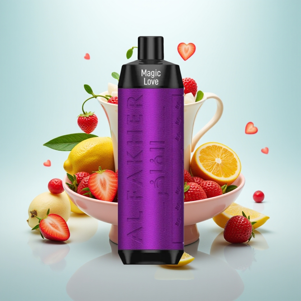 Al Fakher Crown Bar 8000 Crystal Magic Love - 8000 Tupaa, 18ml, 5mg Nikotiinia, USB-C