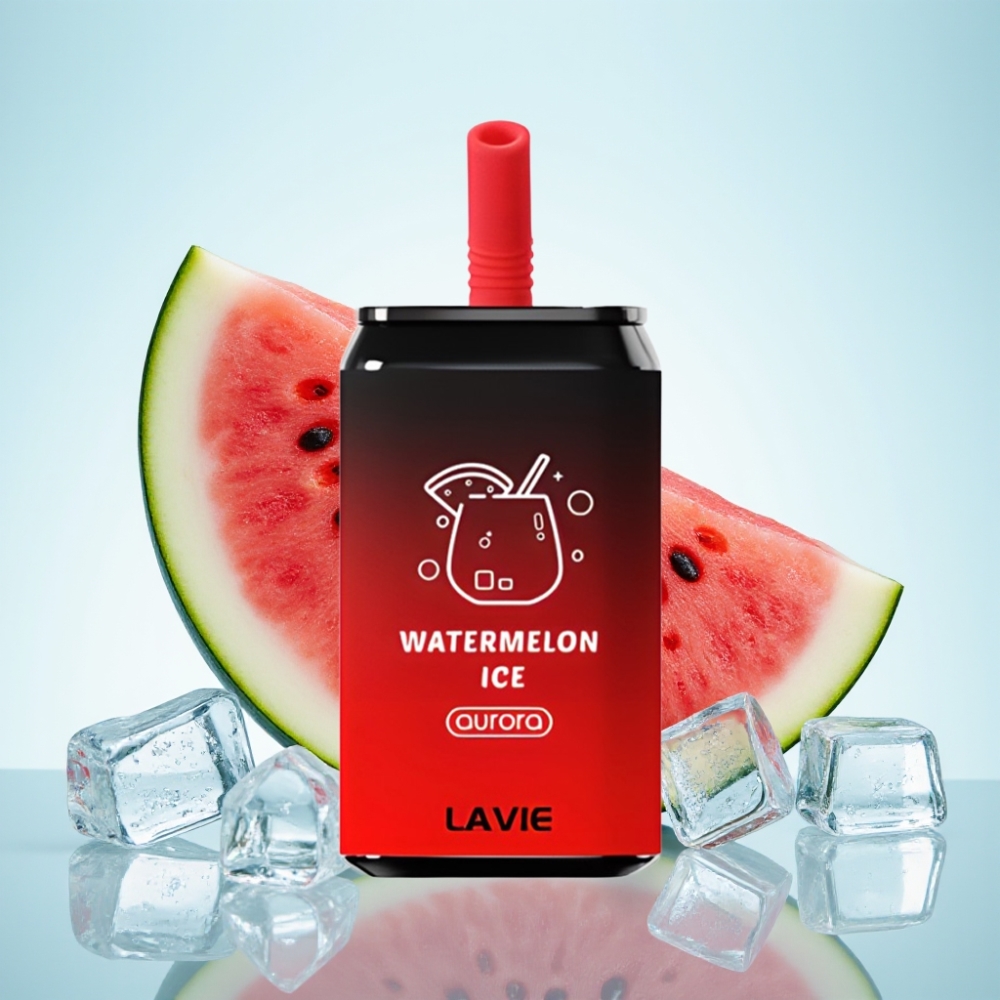 LAVIE Aurora 11000 Puffs Kertakäyttöinen Vape Vesimeloni-Jää (0%, 2%, 5% nikotiinia, 22ML, 650mAh)