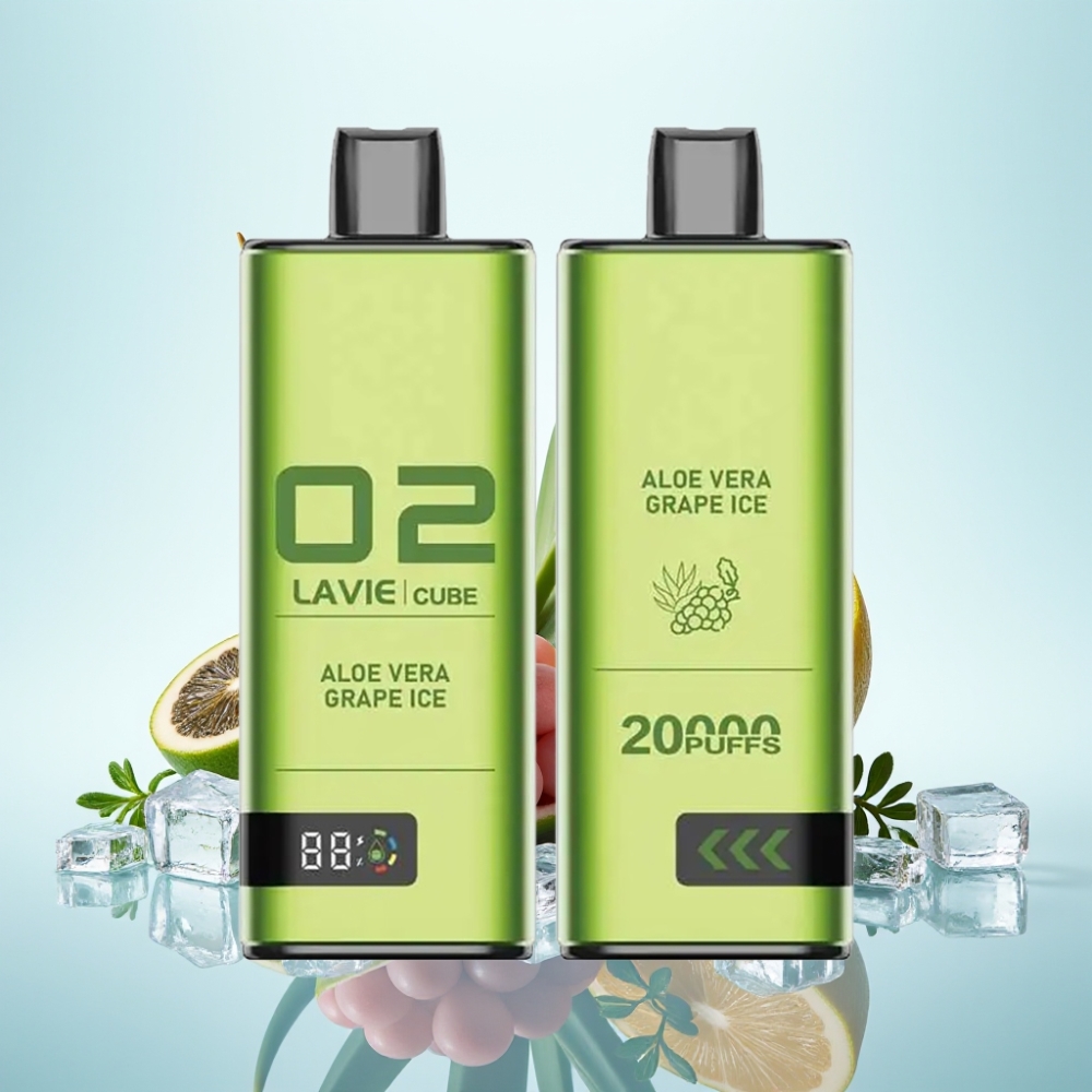 Lavie Cube 20000 Puffs Disposable Vape Aloe Vera Grape Ice – 28ML, 2%/5%, 600mAh