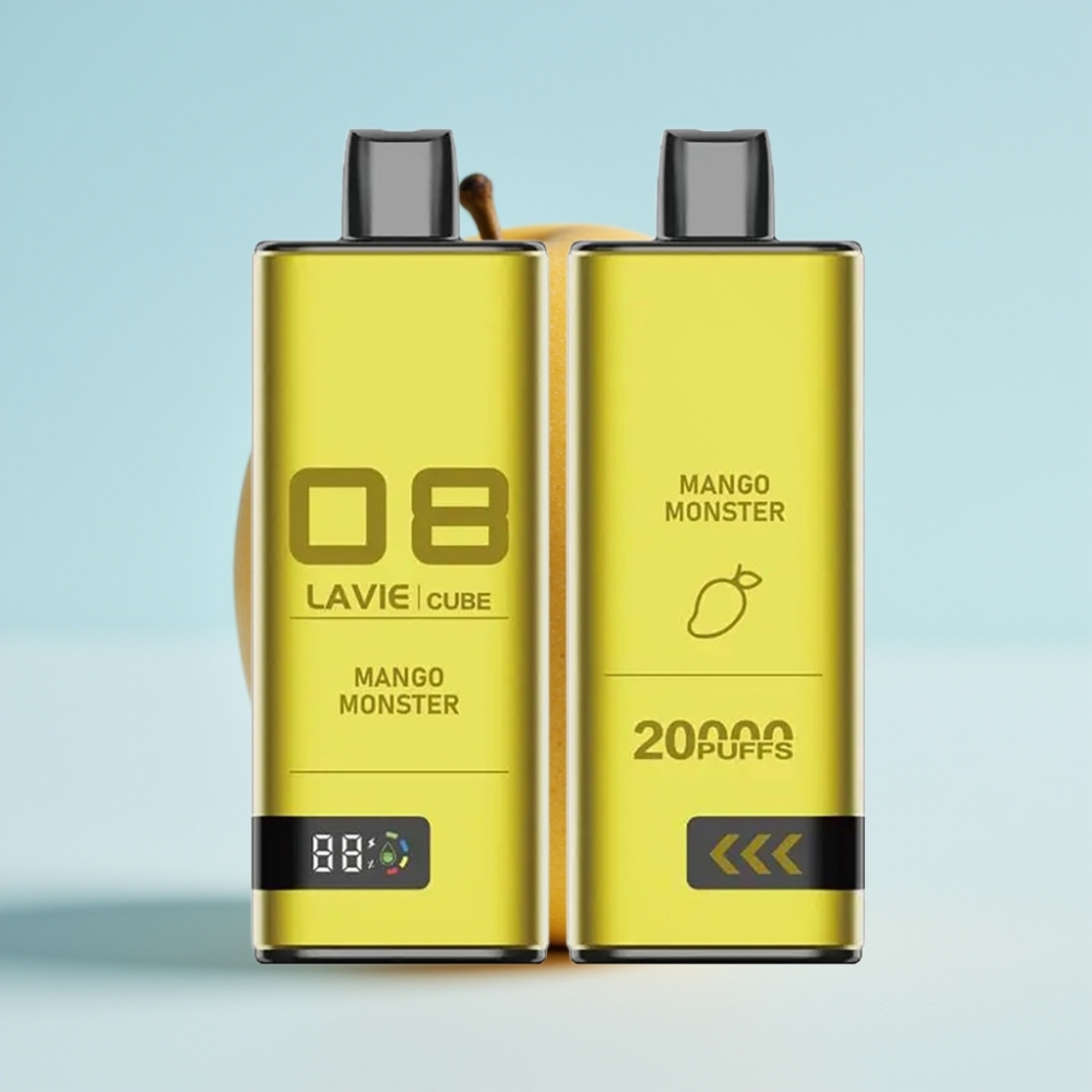 Lavie Cube 20000 Puffs Disposable Vape Mangojättiläinen – 28ML, Type-C, 600mAh