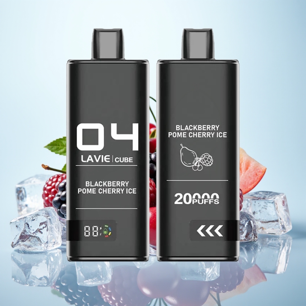 Lavie Cube 20000 Puffs Disposable Vape Mustikka Omena Kirsikka Jää 28ML 5% Type C