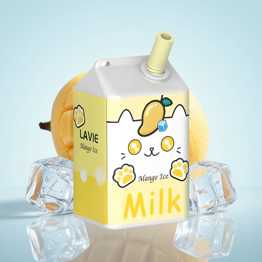 LAVIE Milk 7000 Puffs Kertakäyttöinen Vape Mango Ice – 16ML, 600mAh, Type C, 0–5% Nikotiinia