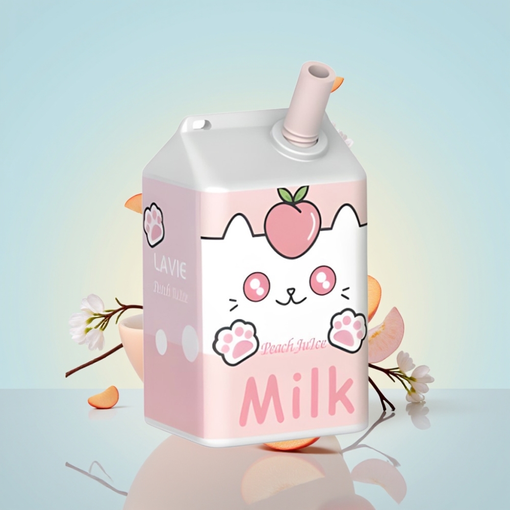 LAVIE Milk 7000 Pussit Disposable Vape Persikkamehu – 16ML, 600mAh, Type-C