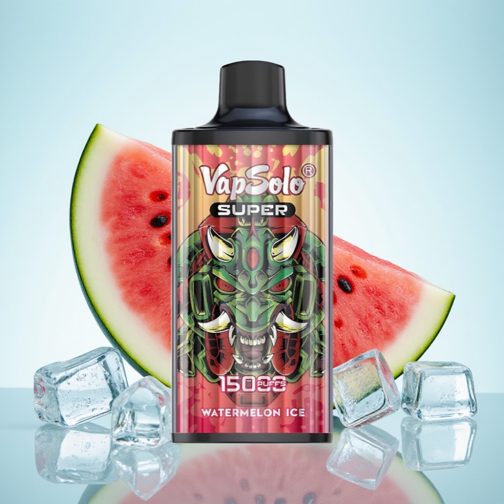 Vapsolo Super 15000 Puffs Disposable Vape Vesijäämeloni – 40ml, 850mAh, Type-C